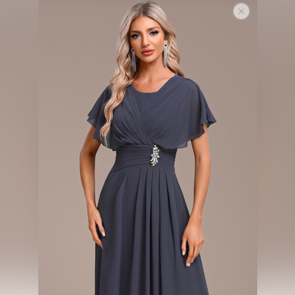 Slate Blue Evening Gown - Picture 2 of 7